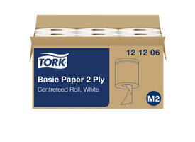 Poetspapier Tork M2 Basic Universal 2-laags 160m wit 121206