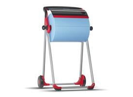 Poetspapierdispenser Tork W1 Performance vloerstandaard rood 652008