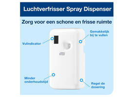 Luchtverfrisserdispenser Tork A1 spray wit 562000