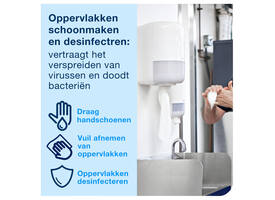 Poetspapierdispenser Tork M2 Elevation wit 559000
