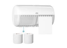 Toiletpapierdispenser Tork T4 Elevation duo wit 557000