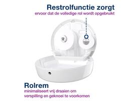 Toiletpapierdispenser Tork T1 Elevation jumbo wit 554000