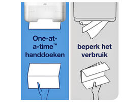 Handdoek Tork H3 Advanced singlefold 2-laags 248x230mm 15x250 vel wit 290163