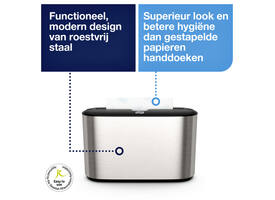 Handdoekdispenser Tork H2 Image Line Xpress countertop zilver 460005