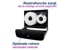 Toiletpapierdispenser Tork T2 Image Line jumbo klein zilver 460006