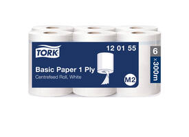 Poetspapier Tork M2 Basic Universal 1-laags 300m wit 120155