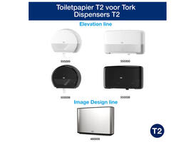 Toiletpapier Tork T2 Advanced jumbo klein 2-laags 170m wit 120280