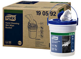 Handreinigingsdoek Tork W14 Premium emmer 1-laags 58 vel wit 190592
