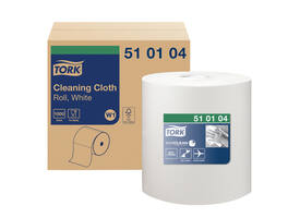 Reinigingsdoek Tork W1 Premium 1-laags 380m wit 510104