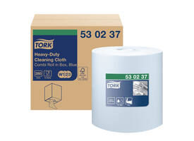 Reinigingsdoek Tork W1-W2-W3 Premium Heavy-Duty 1-laags 280 vel blauw 530237