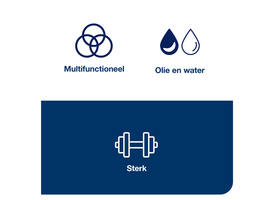 Reinigingsdoek Tork W1-W2-W3 Premium Heavy-Duty 1-laags 280 vel blauw 530237