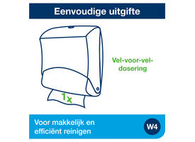 Reinigingsdoekdispenser Tork W4 Performance gevouwen rood 654008