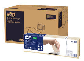 Servet Tork N4 Xpressnap Advanced 1/4 vouw 1-laags 213x330mm 1125 vel naturel 13840