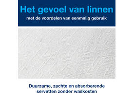 Dinerservet Tork Linstyle Premium 1/4 vouw 1-laags 390x390mm 50 vel wit 478722