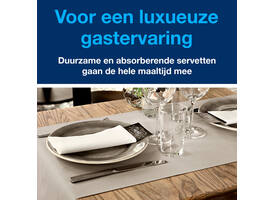 Dinerservet Tork Linstyle Premium 1/4 vouw 1-laags 390x390mm 50 vel wit 478722