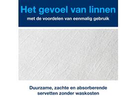 Dinerservet Tork Linstyle Premium 1/4 vouw 1-laags 390x390mm 50 vel wit 478722