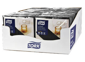 Dinerservet Tork Linstyle Premium 1/8 vouw 1-laags 390x390mm 50 vel zwart 478151
