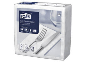 Dinerservet Tork Advanced 1/8 vouw 3-laags 395x390mm 100 vel wit 477579