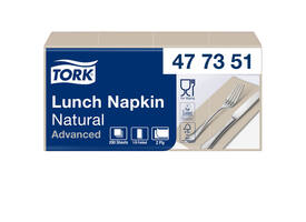 Lunchservet Tork Advanced 1/8 vouw 2-laags 328x325mm 200 vel naturel 477351
