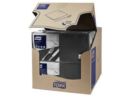 Lunchservet Tork Advanced 1/4 vouw 2-laags 328x325mm 200 vel zwart 477148