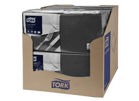 Lunchservet Tork Advanced 1/4 vouw 2-laags 328x325mm 200 vel zwart 477148