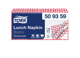 Lunchservet Tork Universal 1/4 vouw 1-laags 328x325mm 400 vel bistro 509359