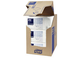 Cocktailservet Tork Advanced 1/4 vouw 2-laags 238x238mm 200 vel wit 477534