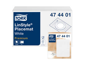 Placemat Tork Linstyle Premium 2-laags 390x300mm 100 vel wit 474401