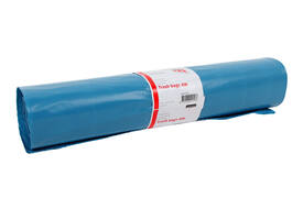 Afvalzak Quantore LDPE T60 120L blauw extra stevig 70x110cm rol à 20st