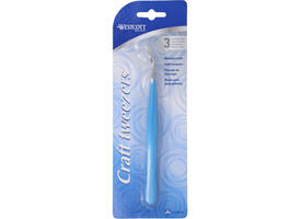 Knutselpincet Westcott 15.5cm soft grip blauw