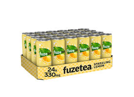 Frisdrank Fuze Tea Black Tea sparkling lemon blik 330ml