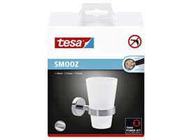 Bekerhouder tesa® Smooz hoogglans verchroomd metaal zelfklevend