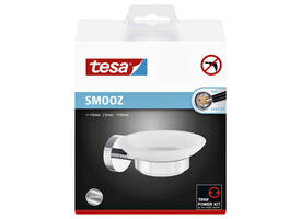 Zeephouder tesa® Smooz hoogglans verchroomd metaal zelfklevend