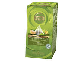 Thee Lipton Exclusive groene thee mandarijn sinaasappel 25 pramidezakjesx2gr