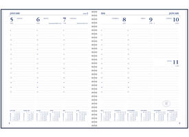 Agenda 2027 Ryam Weekplan Wire-o 7dagen/2pagina's zwart