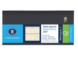 Agenda 2027 Ryam Memoplan 7 Nappa 7dagen/2pagina's landscape assorti