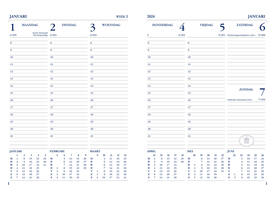 Agenda 2027 Ryam Weekplan Plus Mercury groot letter 7dagen/2pagina's zwart