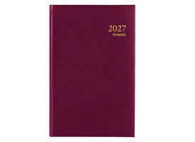 Agenda 2027 Brepols Saturnus Luxe 1dag/1pagina bordeaux