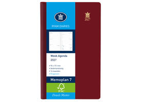 Agenda 2027 Ryam Memoplan 7 Suprema ringplasic 7dagen/2pagina's bordeaux