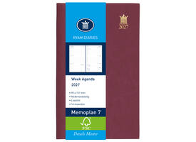 Agenda 2027 Ryam Memoplan 7 Mundior 7dagen/2pagina's bordeaux