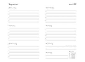 Schoolagenda 2026-2027 Ryam Cursus DeLuxe 7dagen/2pagina's zwart