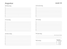Schoolagenda 2026-2027 18mnd Ryam Studie 7dagen/2pagina's zwart