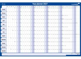 Jaarplanner 2026 Legamaster 90x60cm horizontaal gelamineerd en oprolbaar Engelstalig