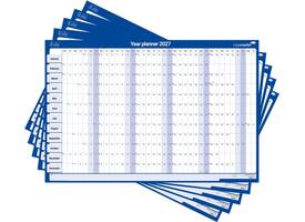 Jaarplanner 2026 Legamaster 90x60cm horizontaal gelamineerd Engelstalig