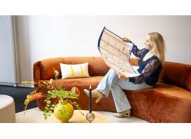 Jaarplanner 2026 Legamaster 90x60cm horizontaal gelamineerd Engelstalig