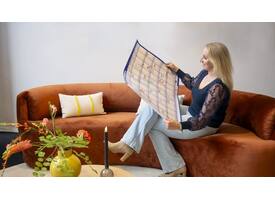 Jaarplanner 2027 Legamaster 1 persoon 90x60cm horizontaal gelamineerd Engelstalig