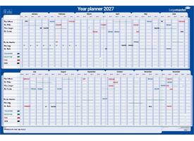 Projectplanner 2026 Legamaster 90x60cm horizontaal gelamineerd Engelstalig