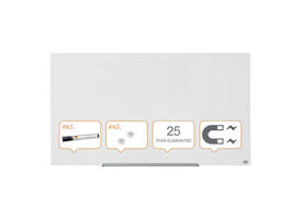 Glasbord Nobo Impression Pro 126x71cm briljant wit