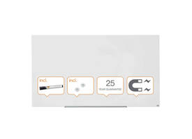 Glasbord Nobo Impression Pro 188x105cm briljant wit