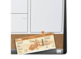 Whiteboard Nobo magnetische planner met prikbord van kurk 58,5x43cm